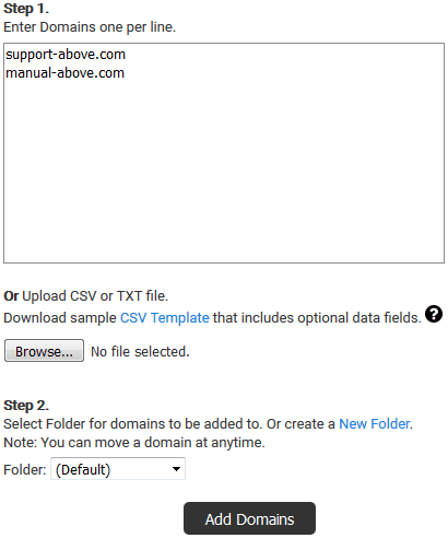 Add Domains