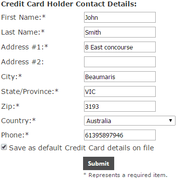 My Account - Add Funds