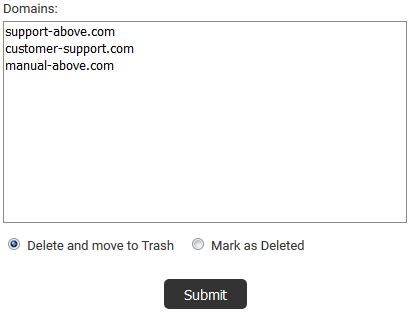 Remove Domains