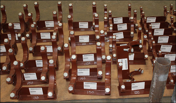 72 Bolt Cradle Pipe Supports Designed for a Sulphuric Acid Plant