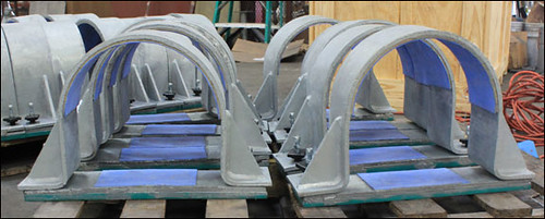 1,328 Hold-Down Pipe Clamp Supports Designed for Insulated Pulsating Gas Pipelines