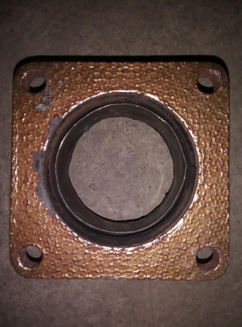 Corroded flange