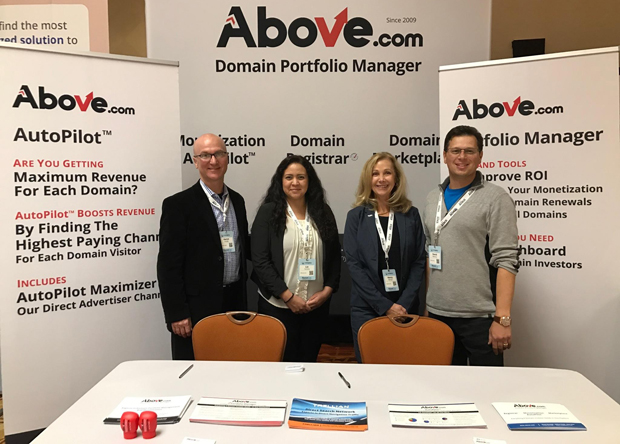 Aaron Kvitek, Liz Corona, Nancy Bianchi, and David Warmuz at NamesCon 2017.