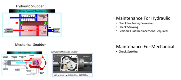 Snubber inspections